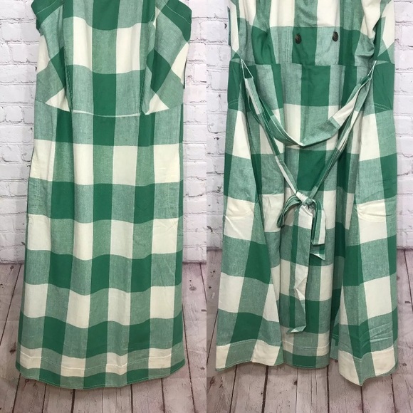 ⚡️SOLD⚡️Anthropologie Gingham Retro Midi Dress - Picture 5 of 8